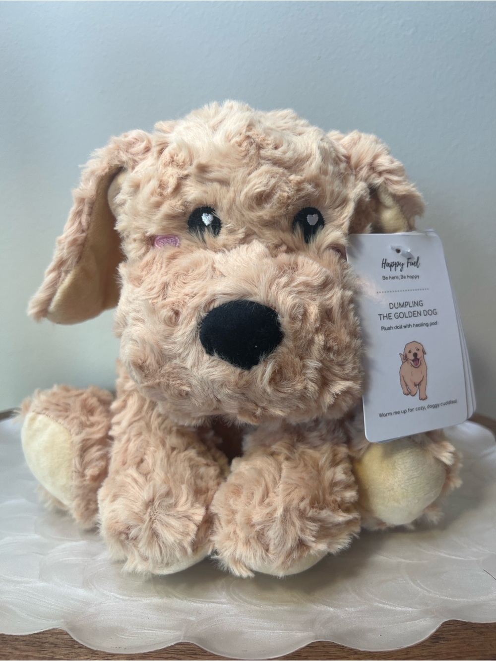 Happy Fuel‎ Dumpling The Golden Dog Plush Heating Pad Golden Retriever NWT